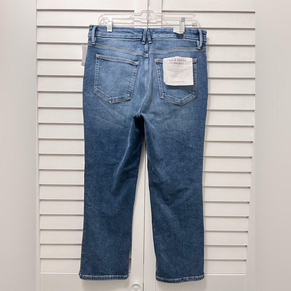 NWT Good American Good Petite Straight Jeans in Indigo 254 Size 14P - Picture 12 of 12